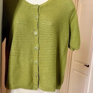 Green Knit Cardigan